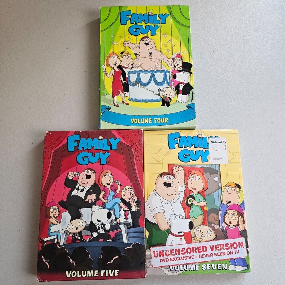 Family Guy Seasons 4 5 7 DVD Lot Set Comedy TV Series Adult Animation
